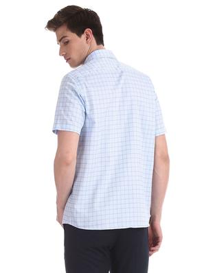 blue checkered formal shirt - 17618124 - Standard Image - 4
