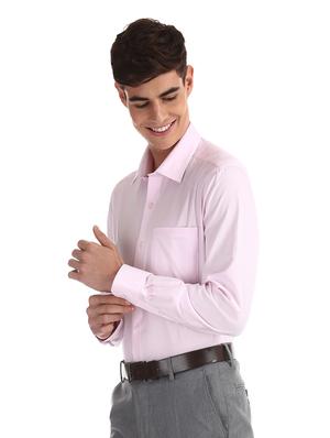 pink self design formal shirt - 17618125 - Standard Image - 3