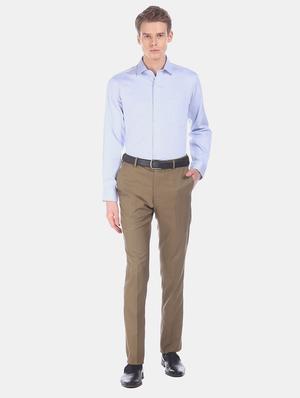 blue self design formal shirt - 17618143 - Standard Image - 5