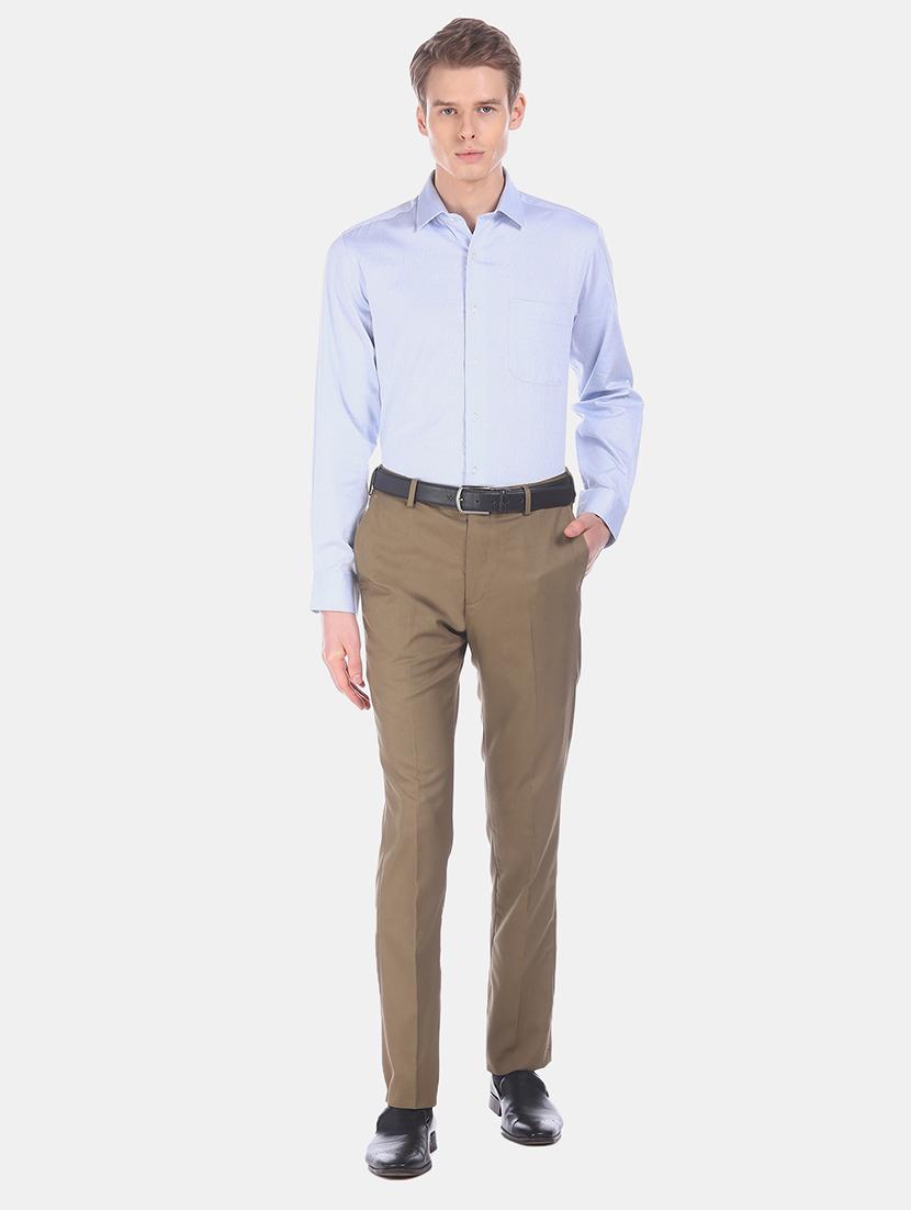 blue self design formal shirt - 17618143 - Zoom Image - 5