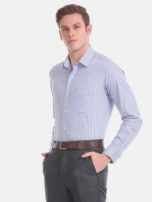 blue checkered formal shirt - 17618144 - Standard Image - 2