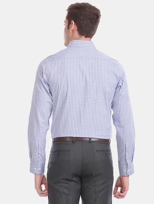 blue checkered formal shirt - 17618144 - Standard Image - 4