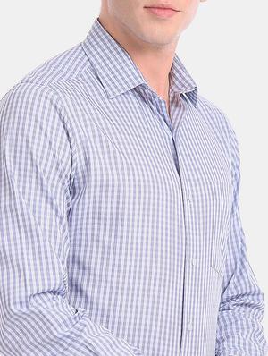 blue checkered formal shirt - 17618144 - Standard Image - 6