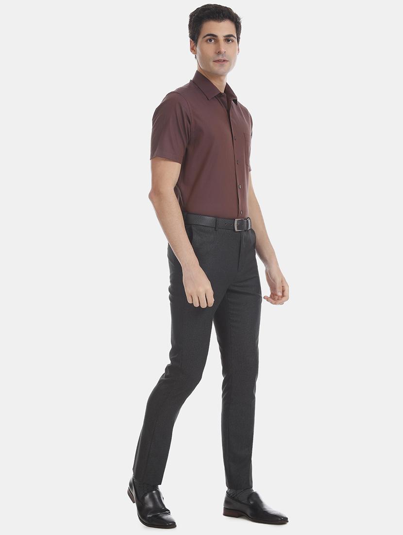 brown solid formal shirt - 17618148 - Zoom Image - 5