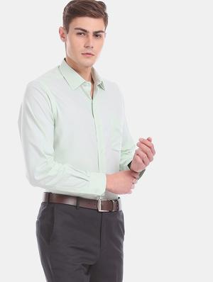 green self design formal shirt - 17618164 - Standard Image - 3