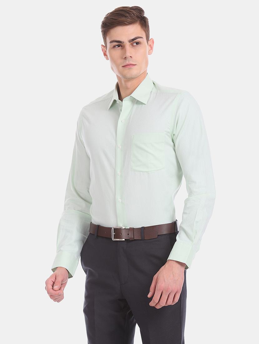 green self design formal shirt - 17618164 - Zoom Image - 1