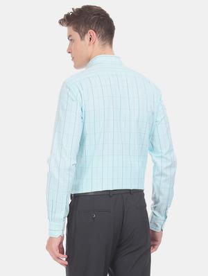 green checkered formal shirt - 17618167 - Standard Image - 3