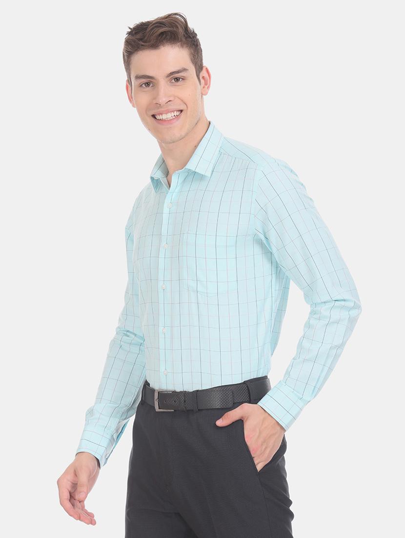 green checkered formal shirt - 17618167 - Zoom Image - 2