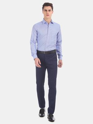 blue self design formal shirt - 17618178 - Standard Image - 5