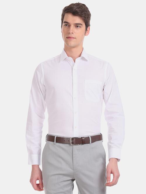 white self design formal shirt - 17618183 - Standard Image - 1