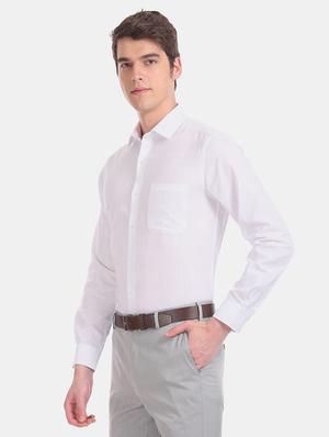 white self design formal shirt - 17618183 - Standard Image - 2