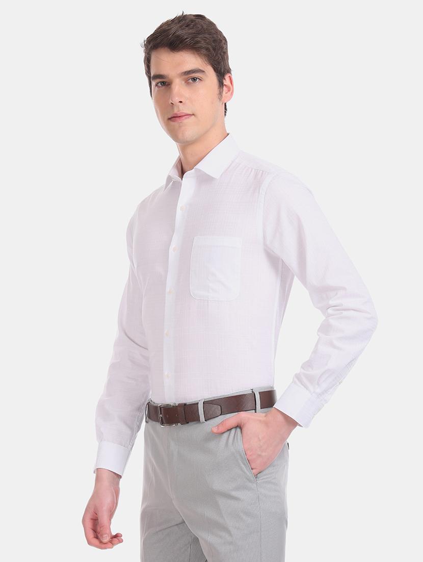 white self design formal shirt - 17618183 - Zoom Image - 2