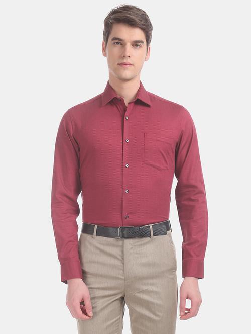 red self design formal shirt - 17618193 - Standard Image - 1