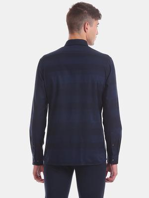 navy blue striped formal shirt - 17618209 - Standard Image - 4