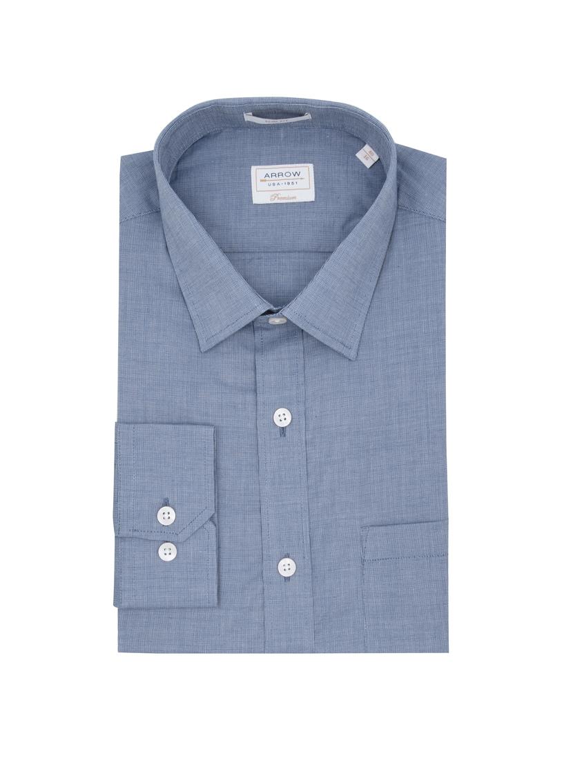 blue self design formal shirt - 17618215 - Zoom Image - 5