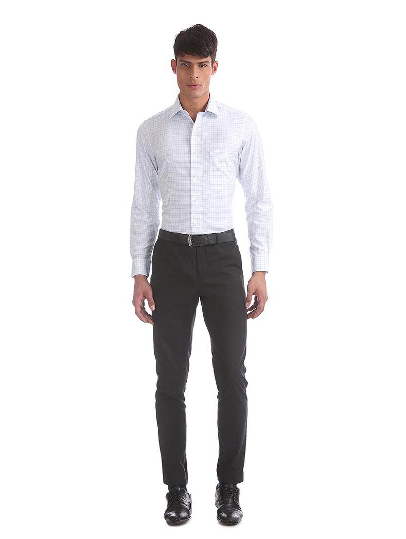 blue checkered formal shirt - 17618225 - Zoom Image - 5