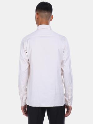 white self design formal shirt - 17618226 - Standard Image - 3