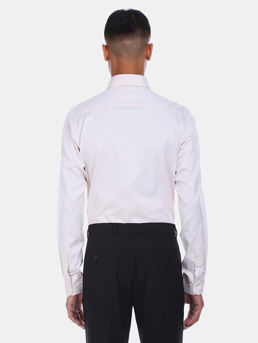 white self design formal shirt - 17618226 - Zoom Image - 4