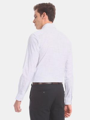 white checkered formal shirt - 17618230 - Standard Image - 4