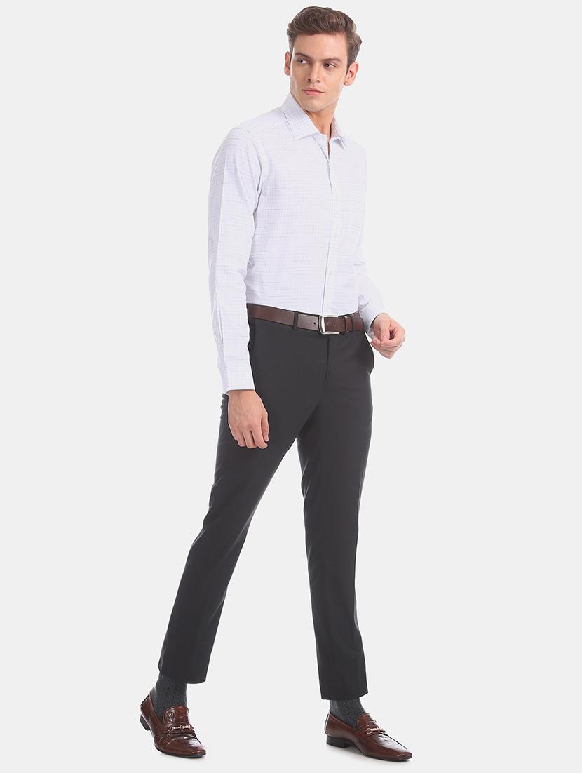 white checkered formal shirt - 17618230 - Zoom Image - 5