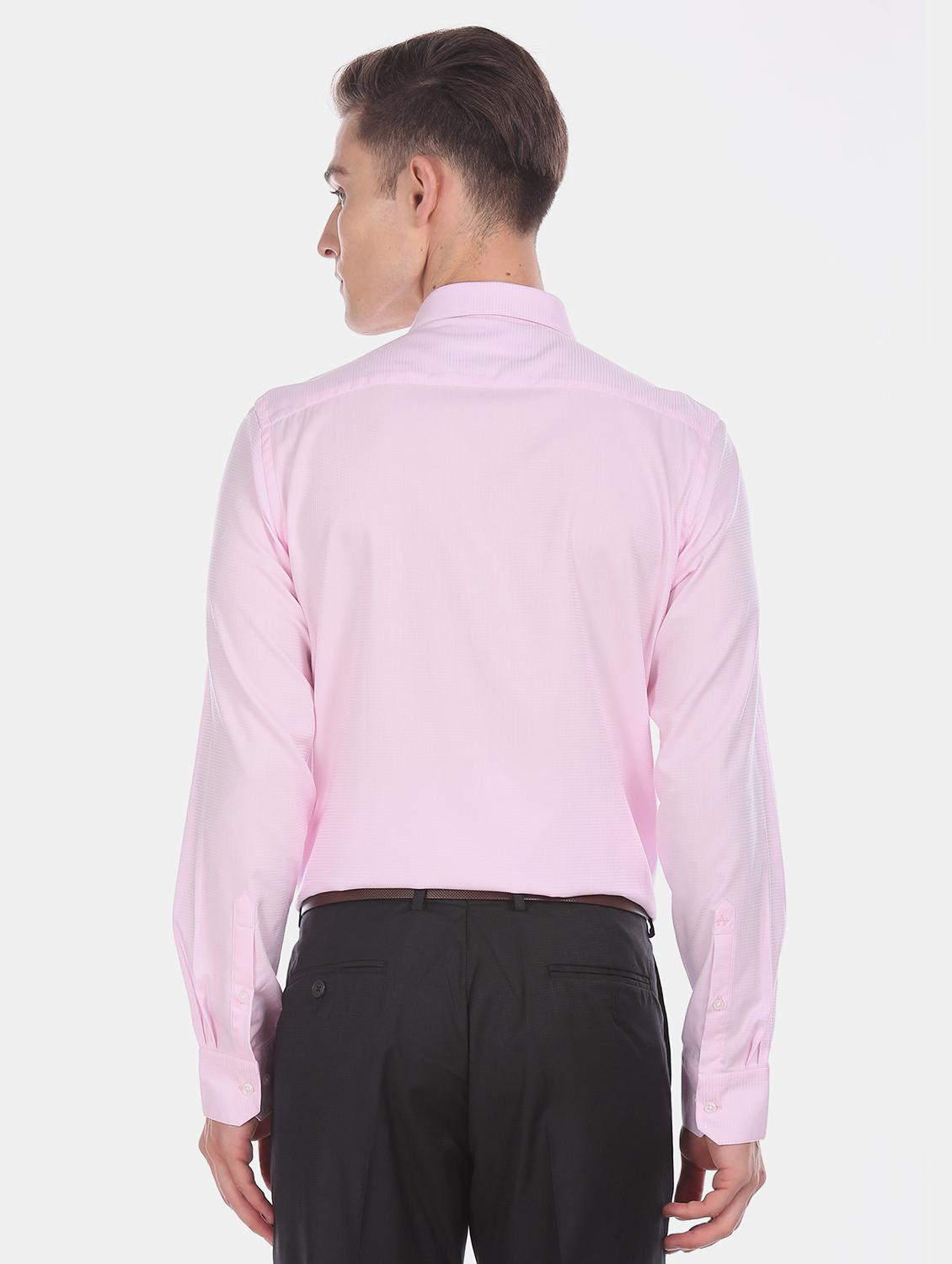 pink self design formal shirt - 17618234 - Zoom Image - 3