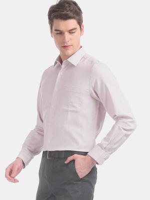 beige printed formal shirt - 17618235 - Standard Image - 2