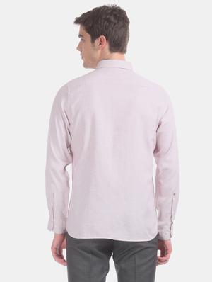 beige printed formal shirt - 17618235 - Standard Image - 4