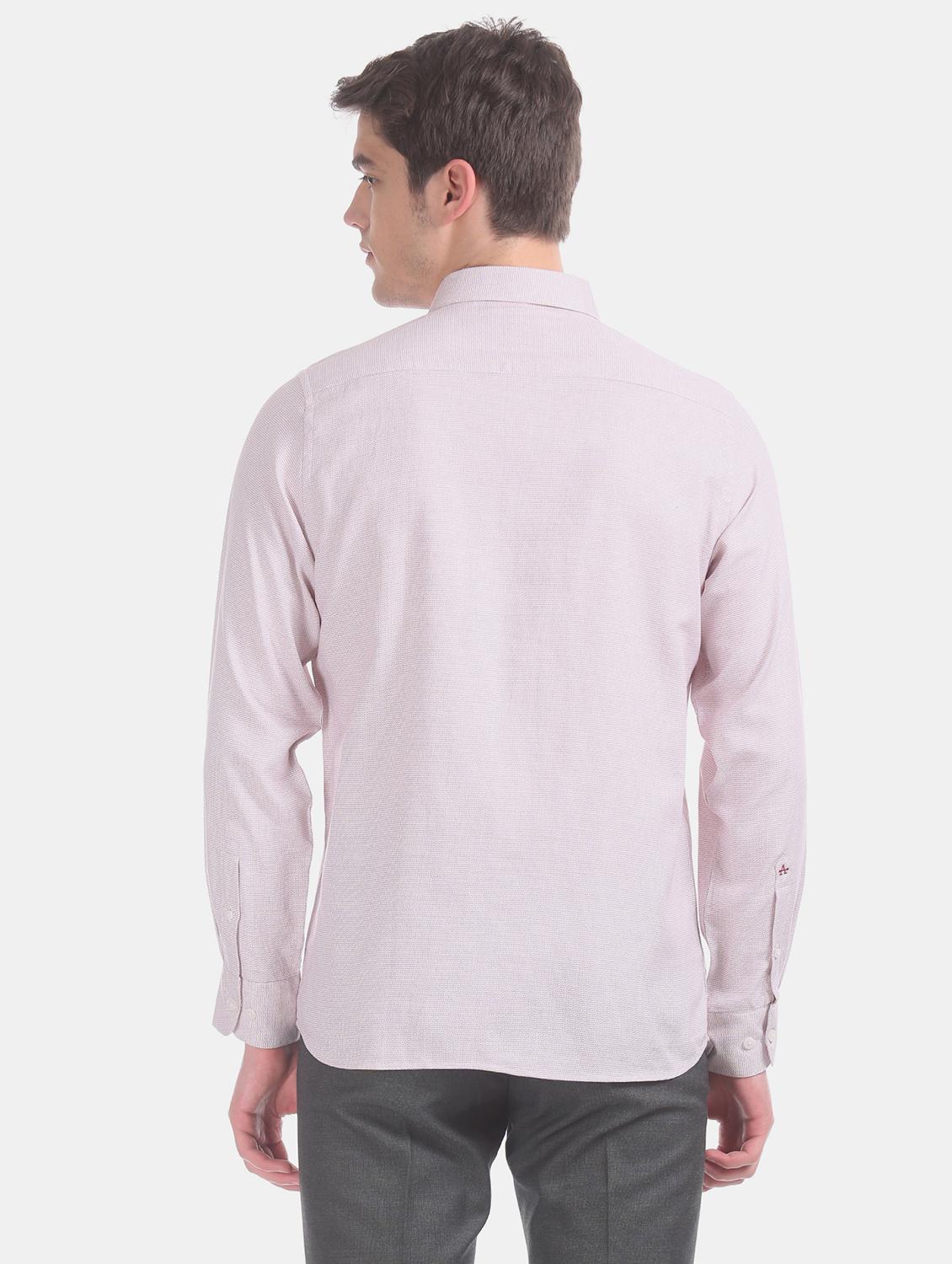 beige printed formal shirt - 17618235 - Zoom Image - 4
