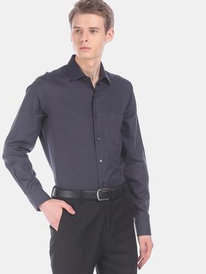 black self design formal shirt - 17618248 - Standard Image - 2