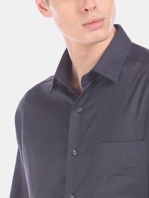 black self design formal shirt - 17618248 - Standard Image - 6