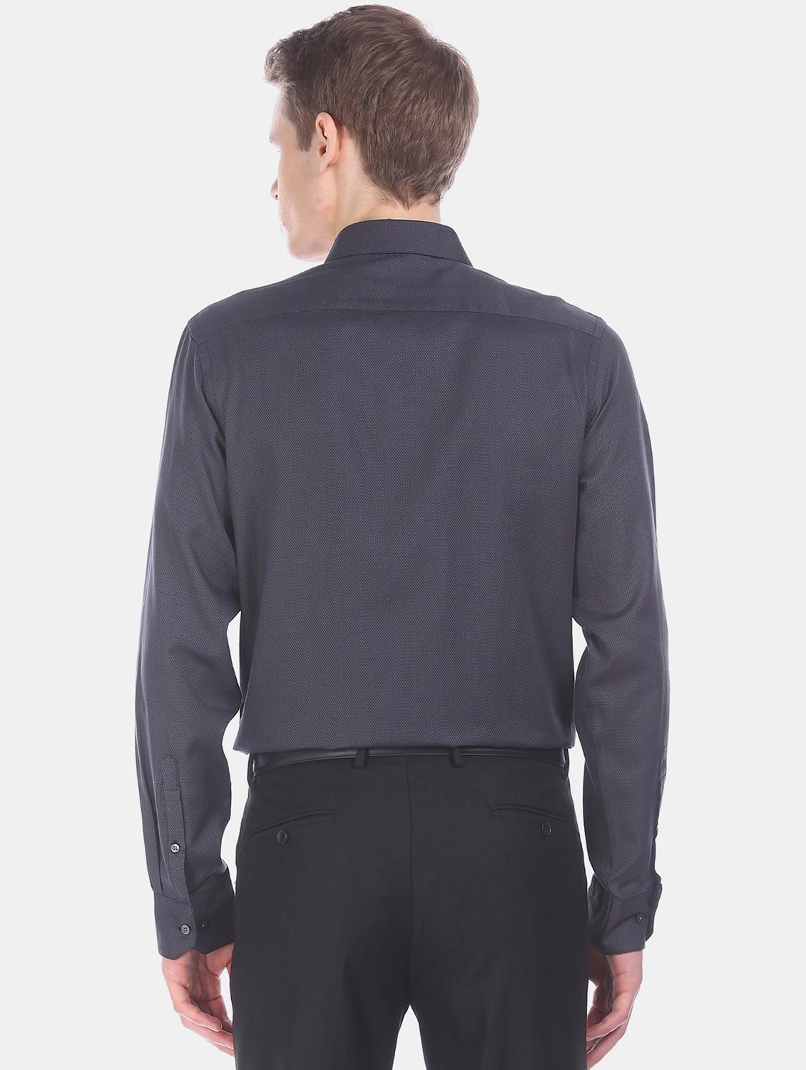 black self design formal shirt - 17618248 - Zoom Image - 3