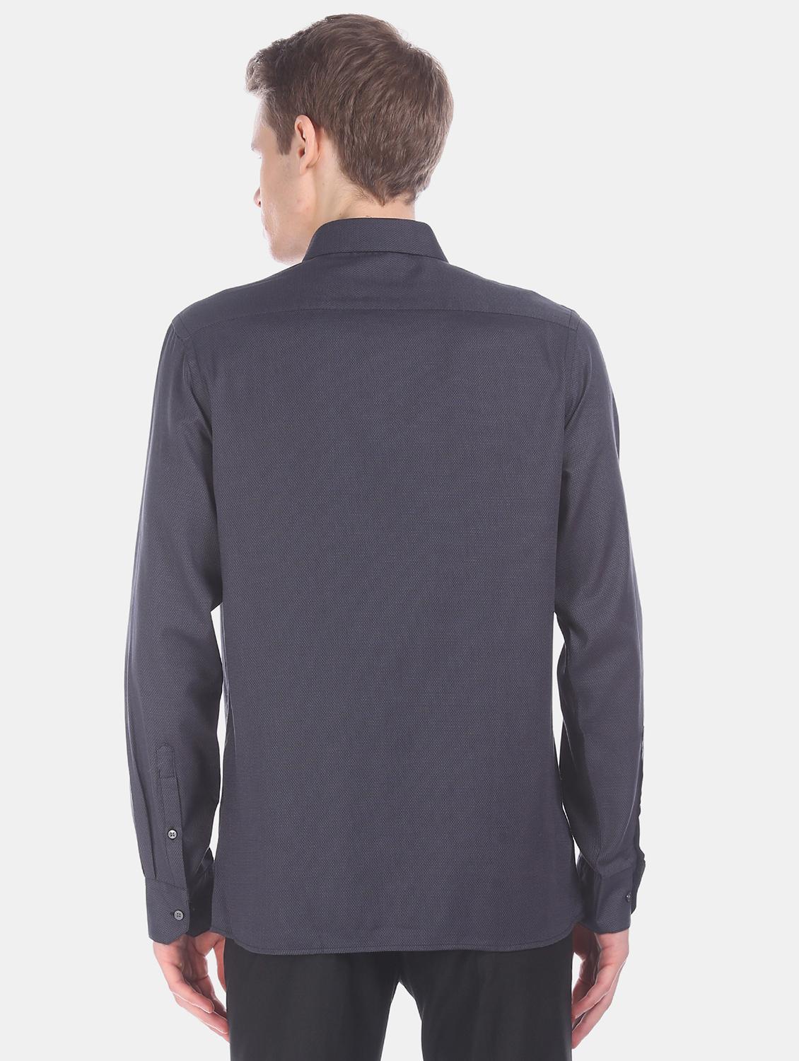 black self design formal shirt - 17618248 - Zoom Image - 4