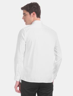 white solid formal shirt - 17618256 - Standard Image - 4