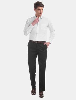 white solid formal shirt - 17618256 - Standard Image - 5
