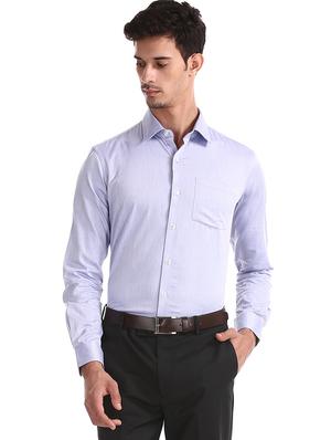 blue self design formal shirt - 17618271 - Standard Image - 2