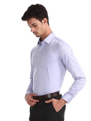 blue self design formal shirt - 17618271 - Standard Image - 3