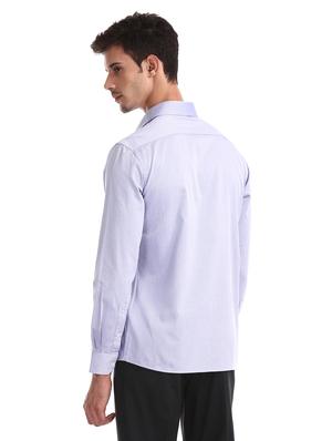 blue self design formal shirt - 17618271 - Standard Image - 4