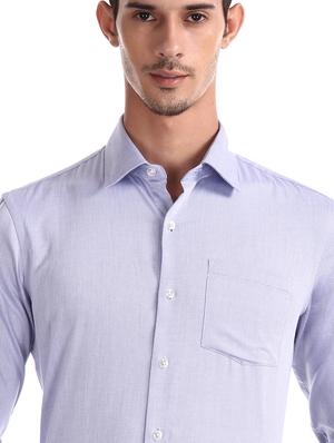blue self design formal shirt - 17618271 - Standard Image - 6