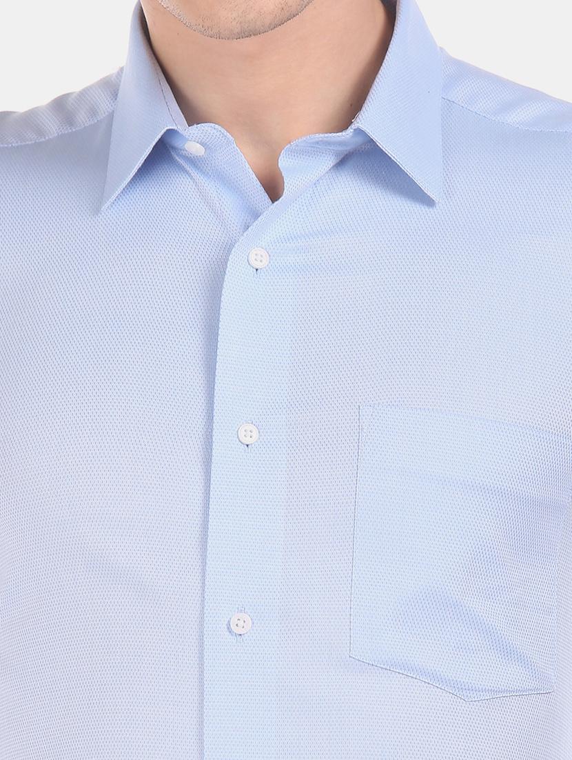 blue self design formal shirt - 17618276 - Zoom Image - 6