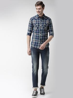 dark blue light washed denim jeans - 17618668 - Standard Image - 4