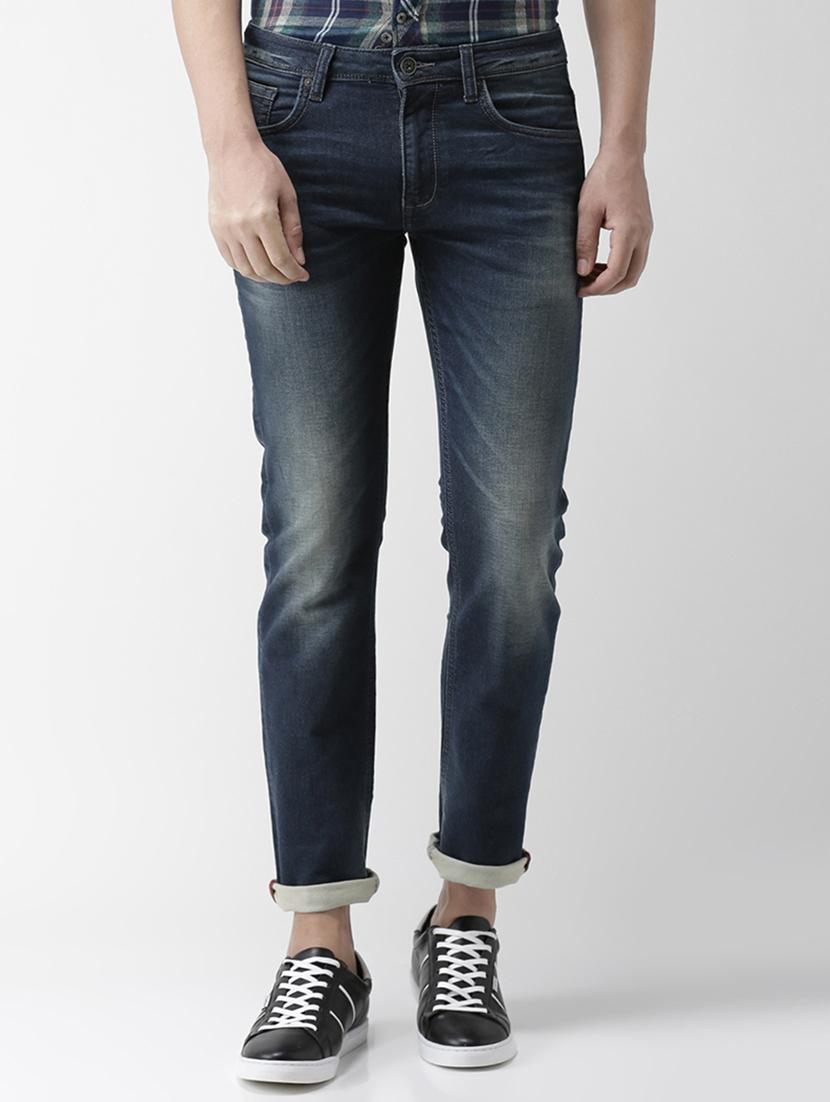 dark blue light washed denim jeans - 17618668 - Zoom Image - 1