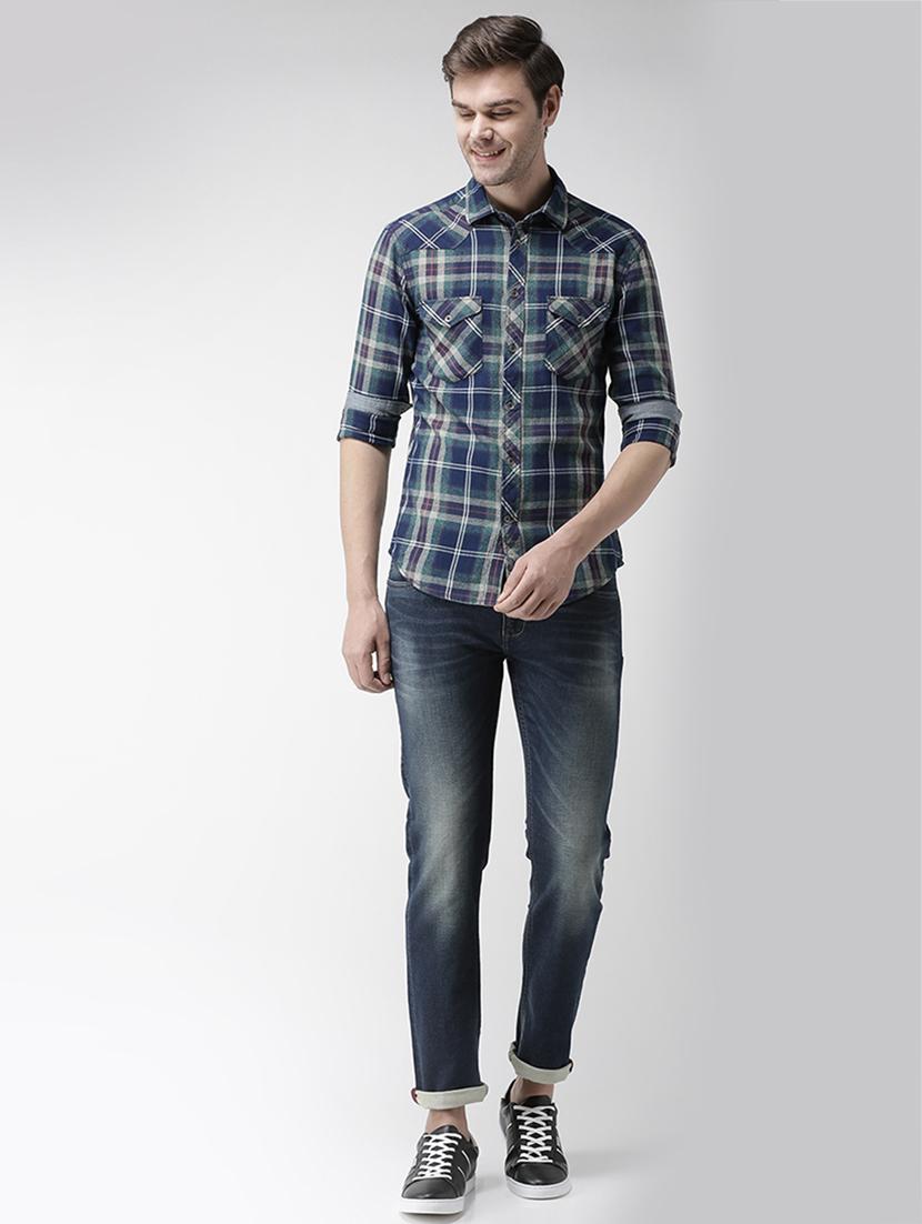 dark blue light washed denim jeans - 17618668 - Zoom Image - 4