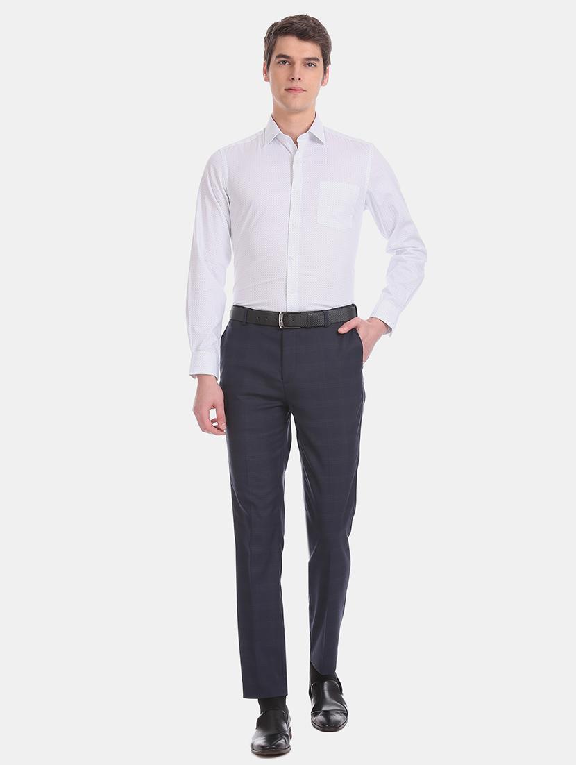 white printed formal shirt - 17618766 - Zoom Image - 4