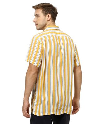 yellow striped casual shirt - 17619448 - Standard Image - 3