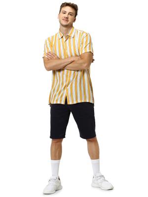 yellow striped casual shirt - 17619448 - Standard Image - 4
