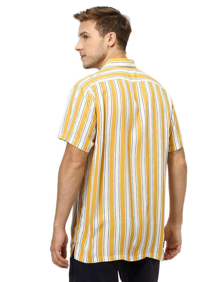 yellow striped casual shirt - 17619448 - Zoom Image - 3