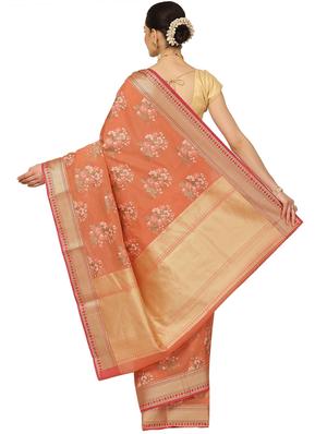 zari work banarasi saree with blouse - 17619473 - Standard Image - 2