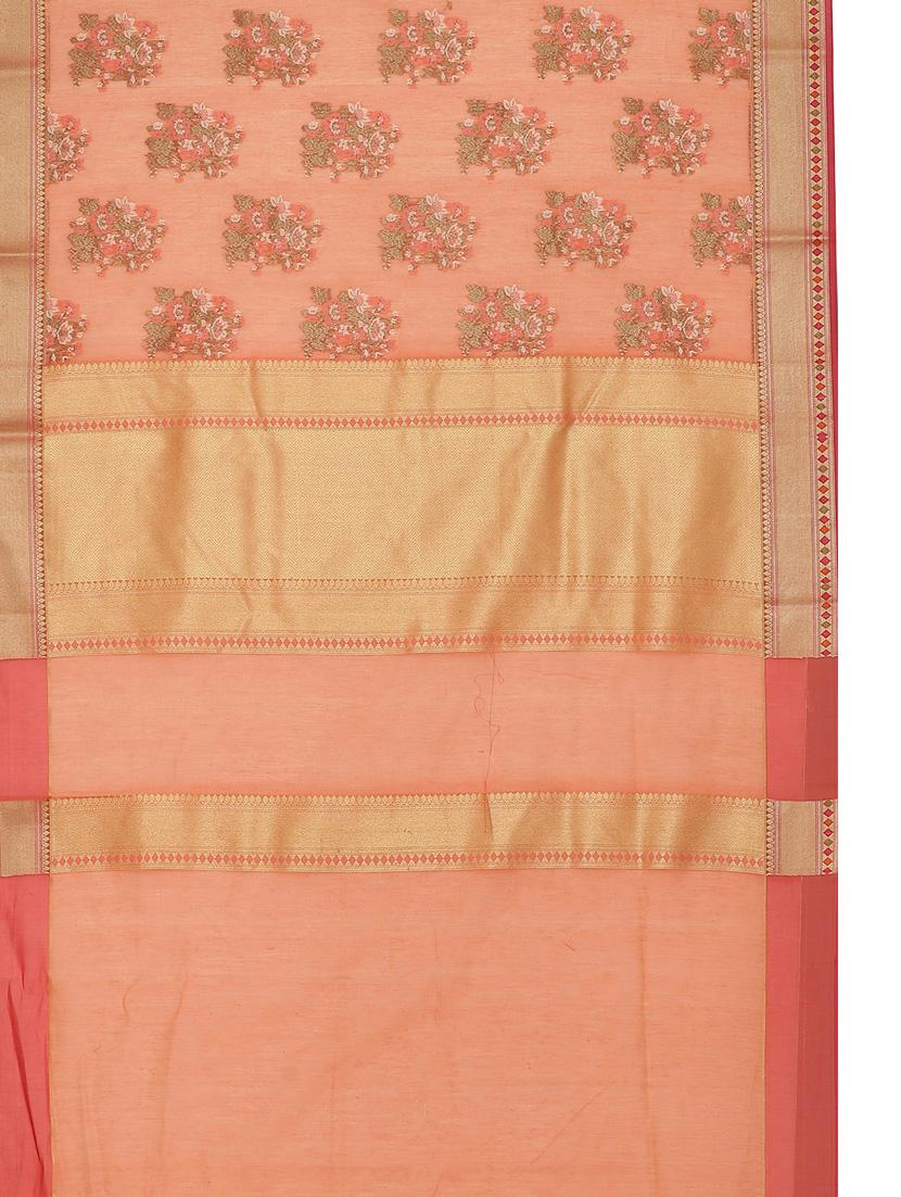 zari work banarasi saree with blouse - 17619473 - Zoom Image - 6