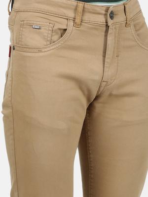 beige plain denim jeans - 17619523 - Standard Image - 5
