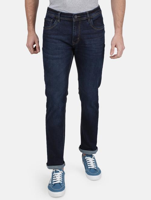 navy blue light washed denim jeans - 17619528 - Standard Image - 1